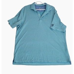 johnnie-O Blue Striped Polo Shirt